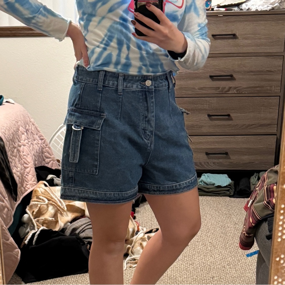 Denim Cargo Women Shorts